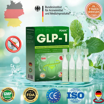 Peaka® GLP-1 Orale Lösung 🇩🇪 Nur 1x pro Woche, erste Veränderungen in 7 Tagen sichtbar ✅ Für Adipositas, Herz-Kreislauf, Diabetes, Schlafapnoe, Gelenke und mehr