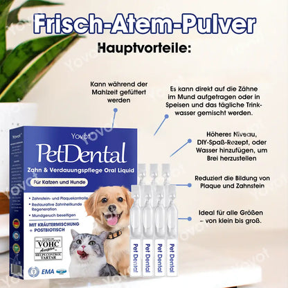 [Offizieller Shop] Yovot® Pet Dental Zahn & Verdauungsgesundheit Orale Lösung – Frischer Atem, weniger Zahnstein & Förderung der Zahnfleischregeneration, stabilisiert die Zähne (für Katzen & Hunde) – Heute 70 % sparen!