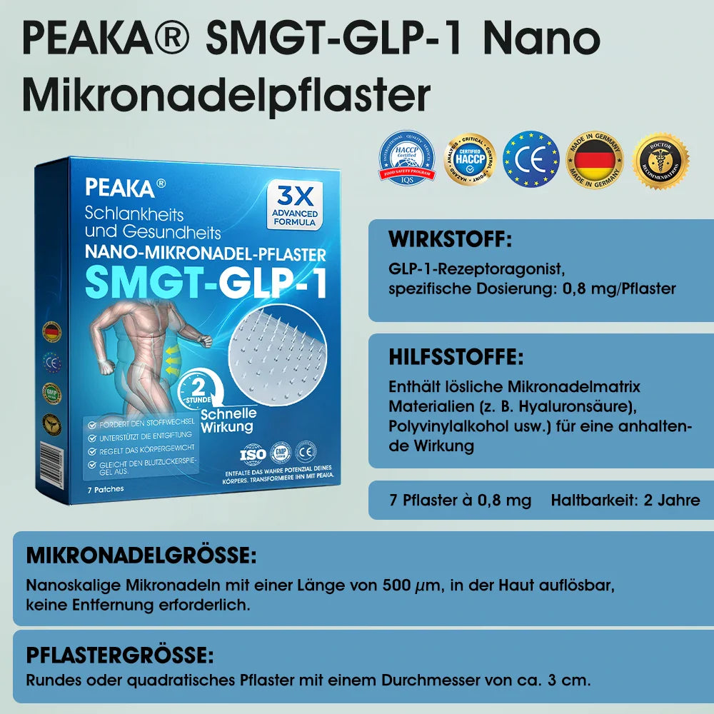 🔥 Noch effektiver abnehmen – mit dem PEAKA® Nano-Patch als perfekte Ergänzung!🩹 1× pro Woche anwenden | Diskret & schmerzfrei | Ideal zur Verstärkung deiner Kur