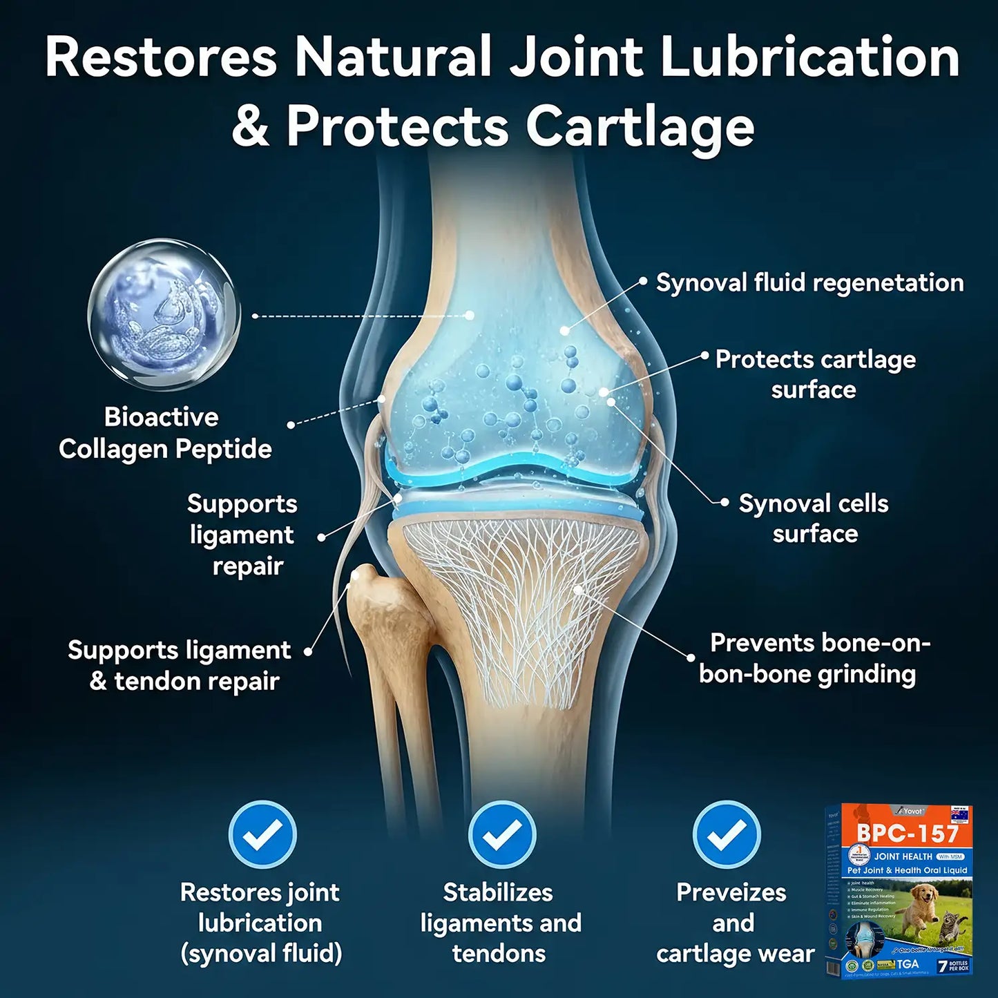 Offizieller DE-Store 🐶🐱Yovot® BPC-157 Advanced Joint & Total Body Health Oral Liquid – (Für Hunde, Katzen und Säugetiere. Eine Flasche täglich, Ergebnisse innerhalb von 7 Tagen)
