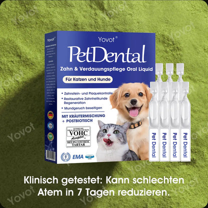 [Offizieller Shop] Yovot® Pet Dental Zahn & Verdauungsgesundheit Orale Lösung – Frischer Atem, weniger Zahnstein & Förderung der Zahnfleischregeneration, stabilisiert die Zähne (für Katzen & Hunde) – Heute 70 % sparen!