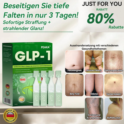 Peaka® GLP-1 Orale Lösung 🇩🇪 Nur 1x pro Woche, erste Veränderungen in 7 Tagen sichtbar ✅ Für Adipositas, Herz-Kreislauf, Diabetes, Schlafapnoe, Gelenke und mehr